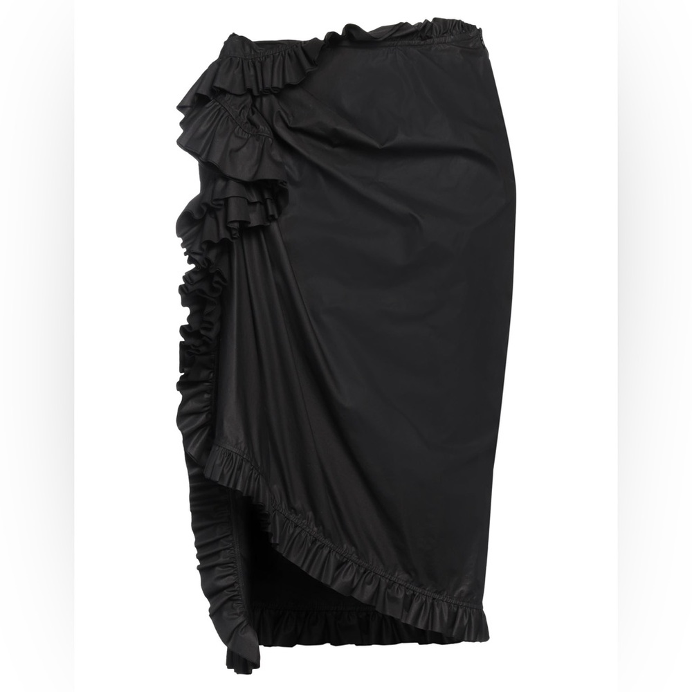 Dries Van Noten Ruffled Midi Black Skirt - Picture 2 of 16